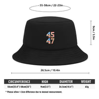 Trump 45-47 Embroidered Bucket Hat