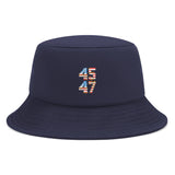 Trump 45-47 Embroidered Bucket Hat