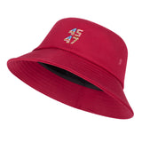 Trump 45-47 Embroidered Bucket Hat