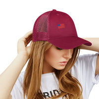 Save America Baseball Hat w/ 2 American Flags Embroidery