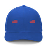 Save America Baseball Hat w/ 2 American Flags Embroidery