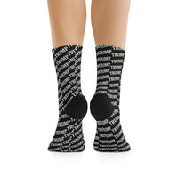 Trump Pattern Black Crew Socks