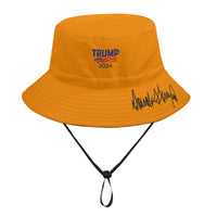 Trump 2024 Bucket Hat for Summer Signature Bill Orange