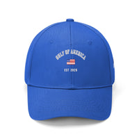 Gulf of America Embroidered Hat Baseball Cap w/ American Flag on Side