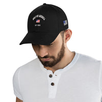 Gulf of America Embroidered Hat Baseball Cap w/ American Flag on Side