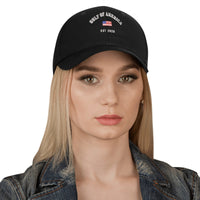Gulf of America Embroidered Hat Baseball Cap w/ American Flag on Side
