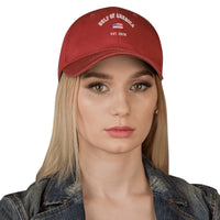 Gulf of America Embroidered Hat Baseball Cap w/ American Flag on Side