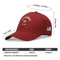 Gulf of America Embroidered Hat Baseball Cap w/ American Flag on Side