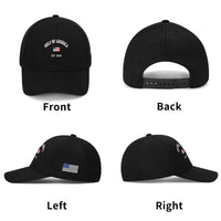 Gulf of America Embroidered Hat Baseball Cap w/ American Flag on Side