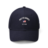 Gulf of America Embroidered Hat Baseball Cap w/ American Flag on Side