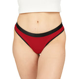 Trump Women's Thong Underwear Red with White Text on back