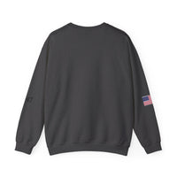 Trump Was Right About Everything 45-47 & American Flag on Sleeves Heavy Blend Crewneck Sweatshirt/Sweater