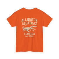 Alligator Alcatraz Logo T-Shirt – Swamp Tough Style for Rebels & Gator Fans