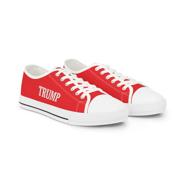 Trump 45-47 Mens Canvas Low Top Sneaker Shoes - Red