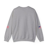 USA Sweatshirt/Sweater American Flag on Sleeves Heavy Blend Crewneck