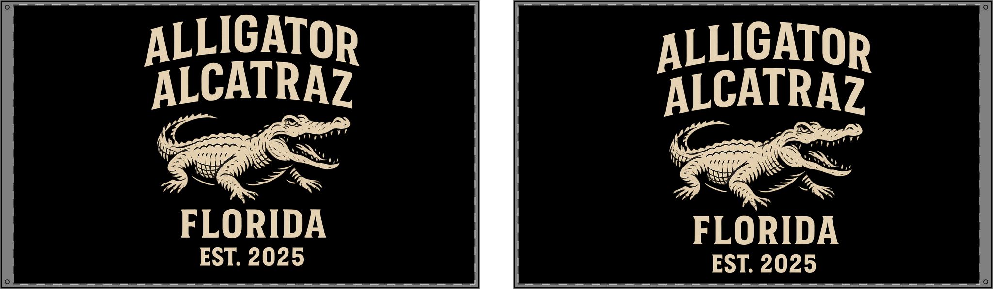 Alligator Alcatraz Double Sided Flag – officialtrump2024store