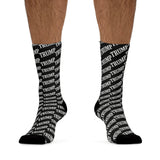Trump Pattern Black Crew Socks