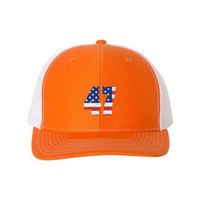 47 Hat - Trump American Flag Patterned 47 Snap-Back