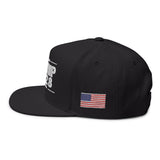 Trump 2028  Hat - Embroidered  on Red or Black Cap w/ American Flag on Both Sides