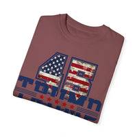 Trump 45 47 T-Shirt American Flag Lettering