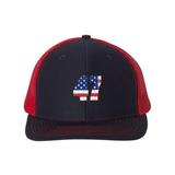 47 Hat - Trump American Flag Patterned 47 Snap-Back