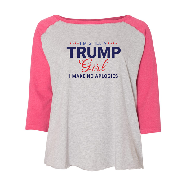 Trump Girl Sport T-Shirt Curvy Girl Collection Women's Baseball Tee