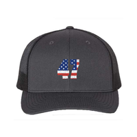 47 Hat - Trump American Flag Patterned 47 Snap-Back