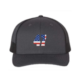 47 Hat - Trump American Flag Patterned 47 Snap-Back