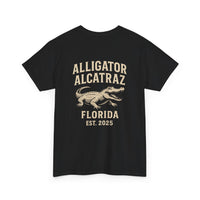 Alligator Alcatraz Logo T-Shirt – Swamp Tough Style for Rebels & Gator Fans