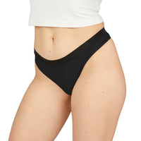 Trump Women's Thong Underwear Black with White Text on back