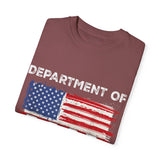 Department of Government Efficiency T-Shirt DOGE w/ America Flag