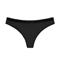 Trump Women's Thong Underwear Black with White Text on back