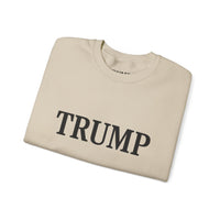 Trump 45-47 & American Flag on Sleeves Heavy Blend Crewneck Sweatshirt/Sweater