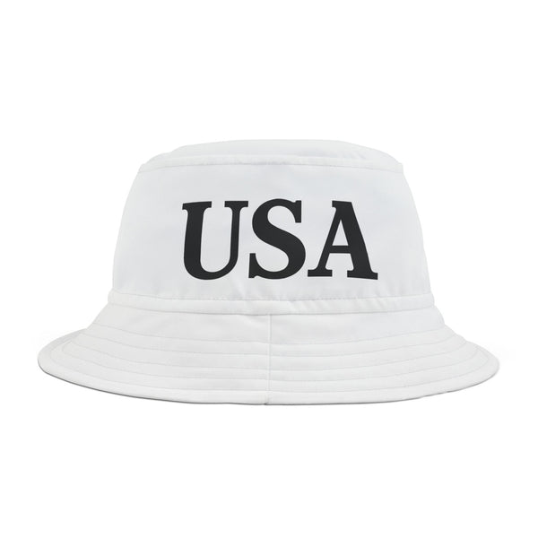 USA Trump White Bucket Hat