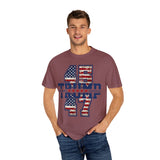 Trump 45 47 T-Shirt American Flag Lettering