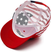 Trump Take America Back 2024 Hat with America Flag Mesh Back
