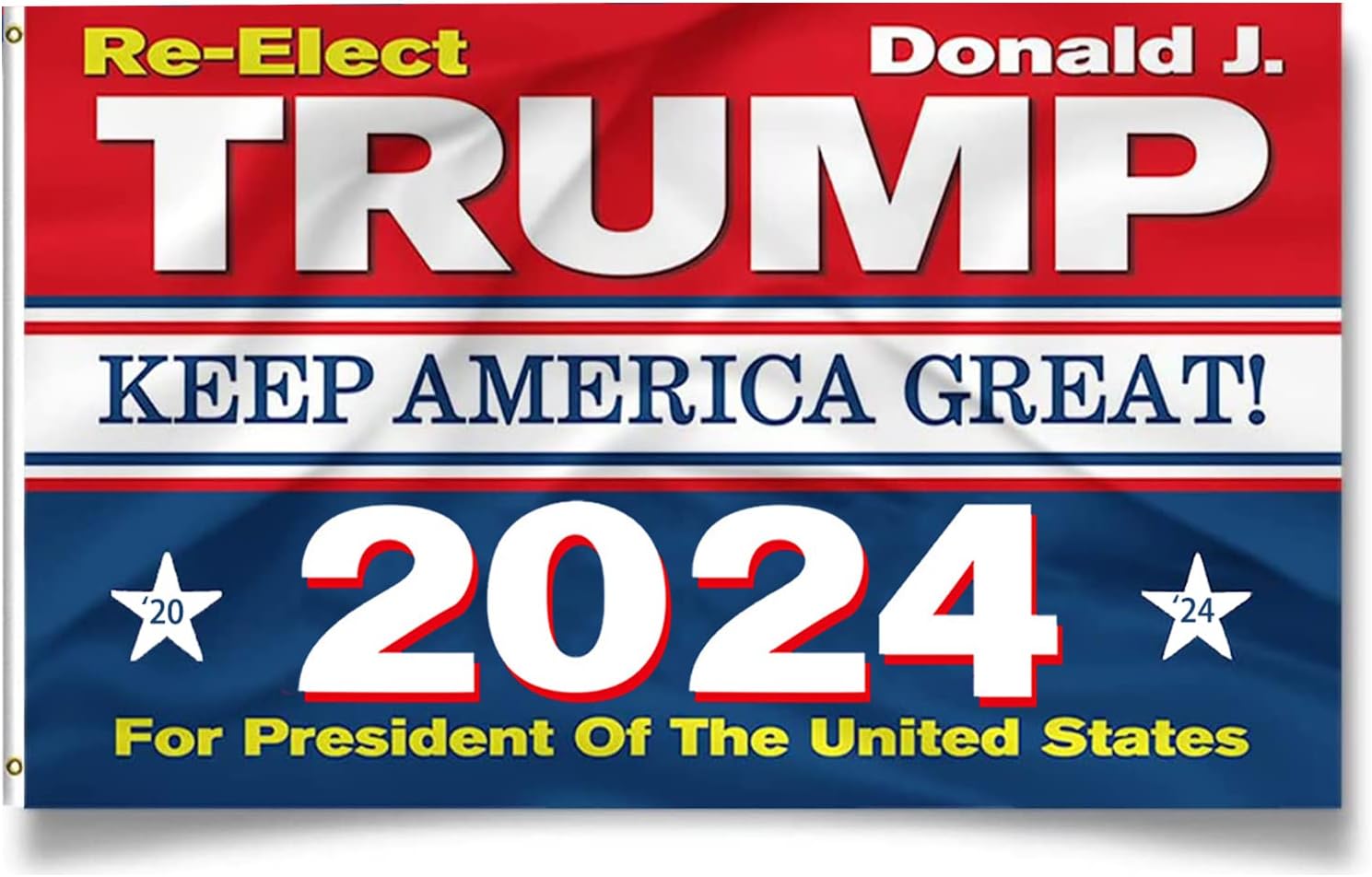 Donald Trump Gartenflagge 2024 – Doppelseitig & Wetterfest