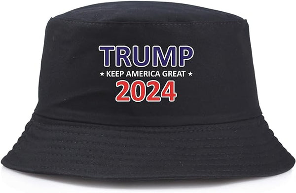 Black Trump 2024 Embroidered Bucket Cap
