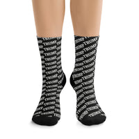 Trump Pattern Black Crew Socks
