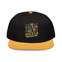 The Golden Age of America Embroidered Snapback Hat