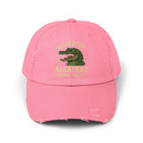 Alligator Alcatraz Everglades FL 2025 Distressed Cap - Printed Vintage Hat