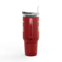 Alligator Alcatraz Gator wearing ICE hat on 40oz Insulated Travel Mug