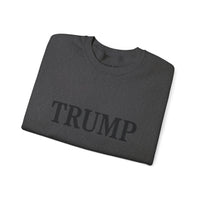 Trump 45-47 & American Flag on Sleeves Heavy Blend Crewneck Sweatshirt/Sweater