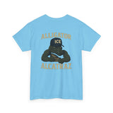 Alligator Alcatraz - Gator wearing ICE hat on a  T-Shirt