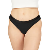 Trump Women's Thong Underwear Black with White Text on back