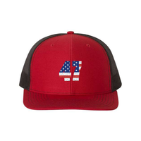 47 Hat - Trump American Flag Patterned 47 Snap-Back