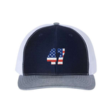 47 Hat - Trump American Flag Patterned 47 Snap-Back
