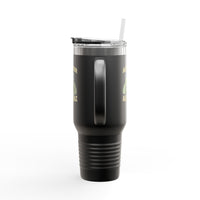 Alligator Alcatraz Gator wearing ICE hat on 40oz Insulated Travel Mug