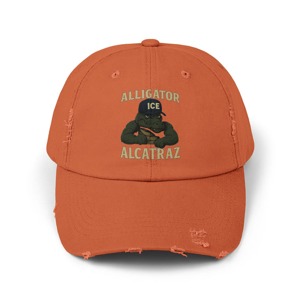 Alligator Alcatraz Everglades FL 2025 Distressed Printed Vintage Hat