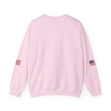 USA Sweatshirt/Sweater American Flag on Sleeves Heavy Blend Crewneck